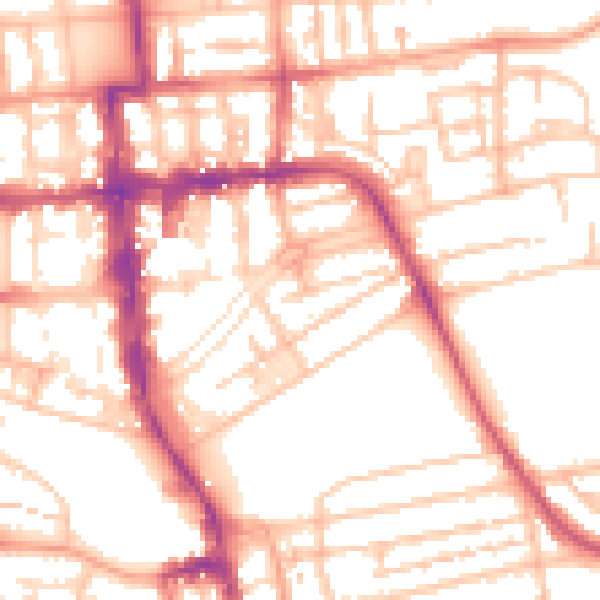 Daytime road noise heatmap for CV32 4BW