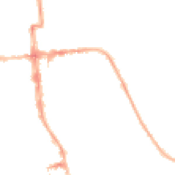 Night-time road noise heatmap for CV32 4BW
