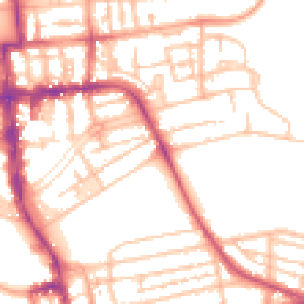 Daytime road noise heatmap for CV32 4EG
