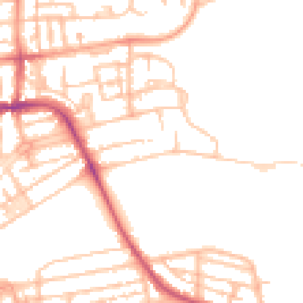 Daytime road noise heatmap for CV32 4EY