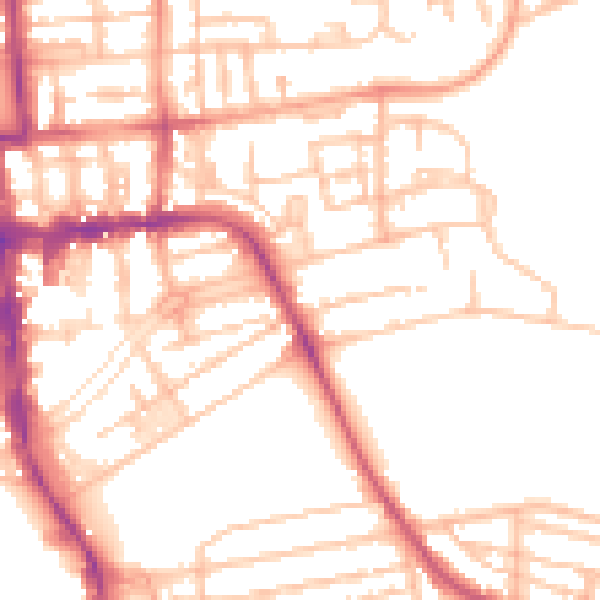 Daytime road noise heatmap for CV32 4HA