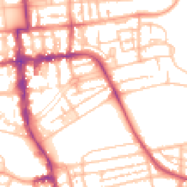 Daytime road noise heatmap for CV32 4HE