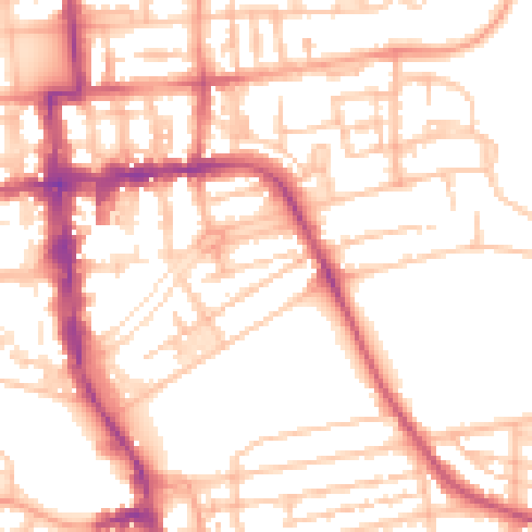Daytime road noise heatmap for CV32 4HJ