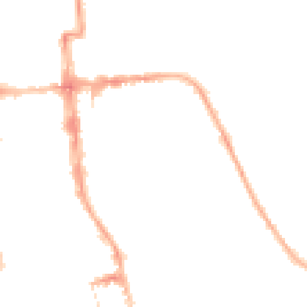 Night-time road noise heatmap for CV32 4HN
