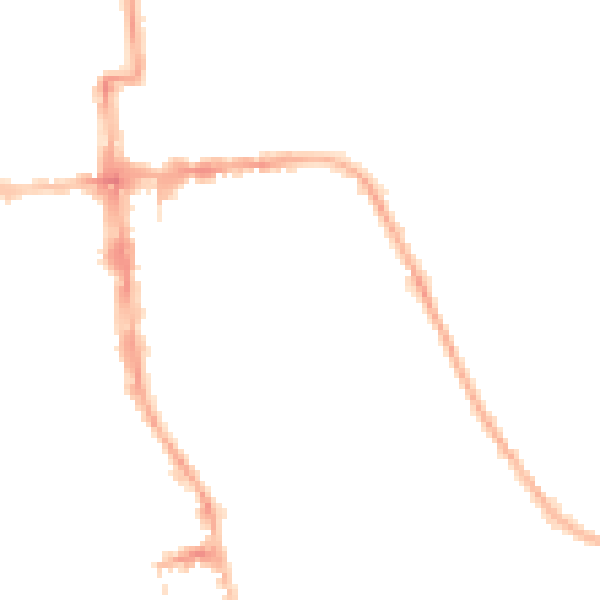 Night-time road noise heatmap for CV32 4HQ