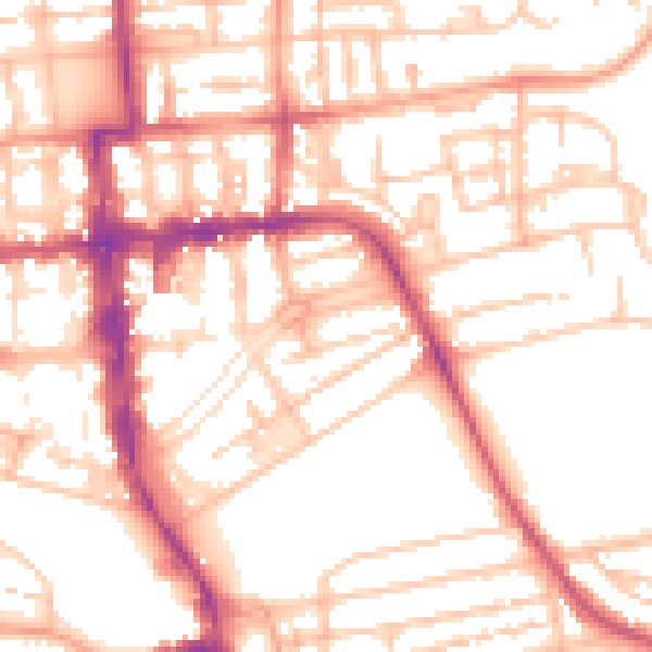 Daytime road noise heatmap for CV32 4HY
