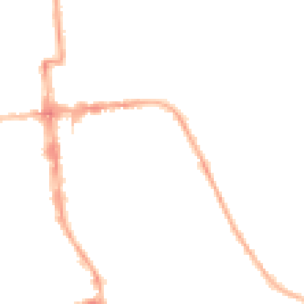 Night-time road noise heatmap for CV32 4HY