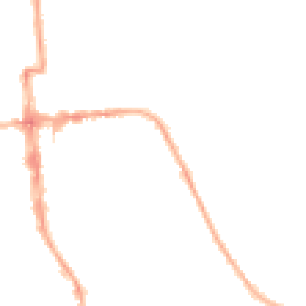 Night-time road noise heatmap for CV32 4JE