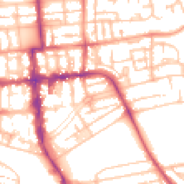 Daytime road noise heatmap for CV32 4JG