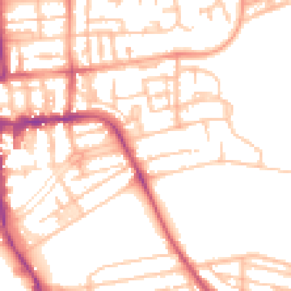 Daytime road noise heatmap for CV32 4JL