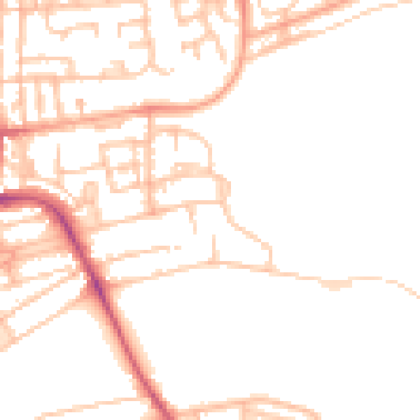 Daytime road noise heatmap for CV32 4JP