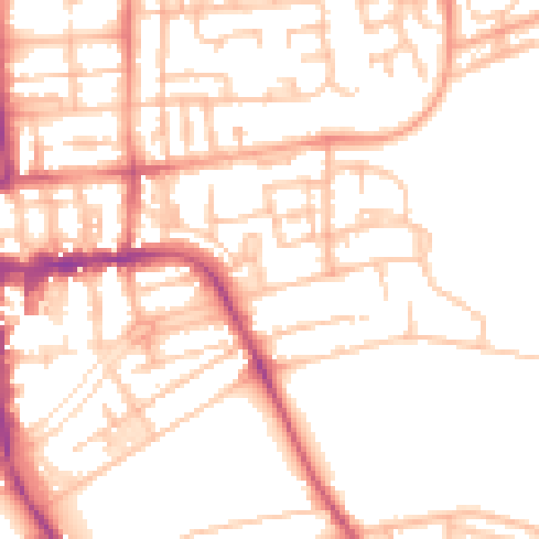 Daytime road noise heatmap for CV32 4JS