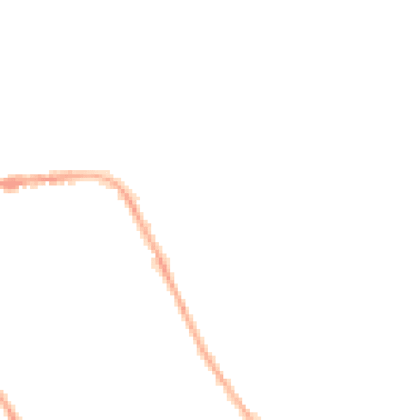 Night-time road noise heatmap for CV32 4JW