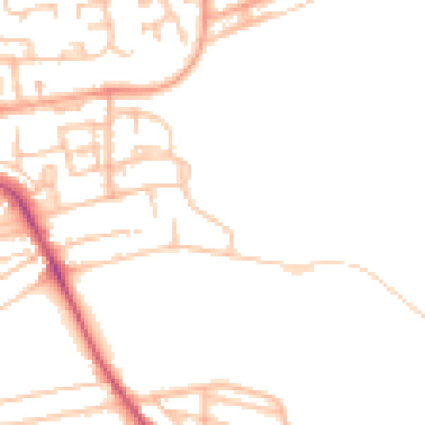 Daytime road noise heatmap for CV32 4JX