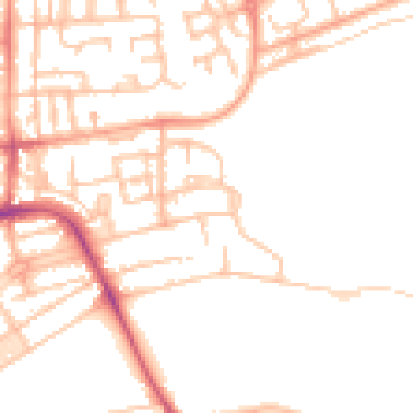 Daytime road noise heatmap for CV32 4JY