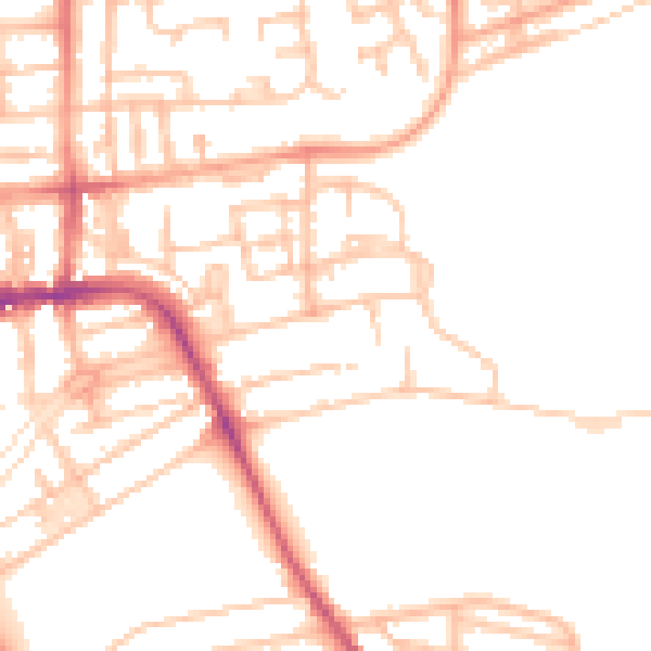 Daytime road noise heatmap for CV32 4LB