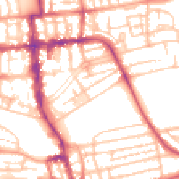 Daytime road noise heatmap for CV32 4LG
