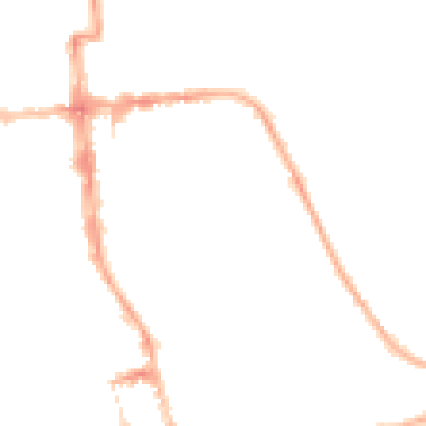 Night-time road noise heatmap for CV32 4LG