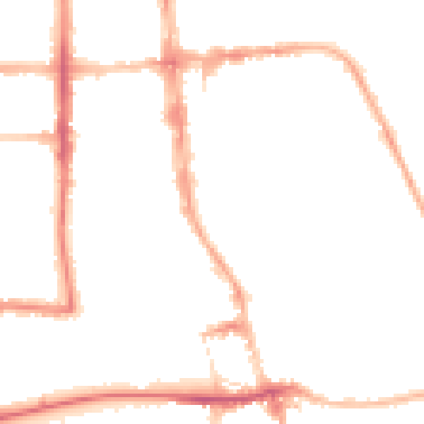 Night-time road noise heatmap for CV32 4LJ
