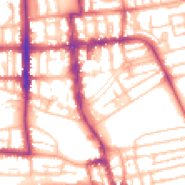 Daytime road noise heatmap for CV32 4NY