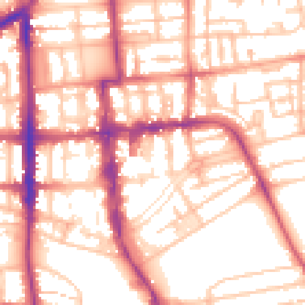 Daytime road noise heatmap for CV32 4QN