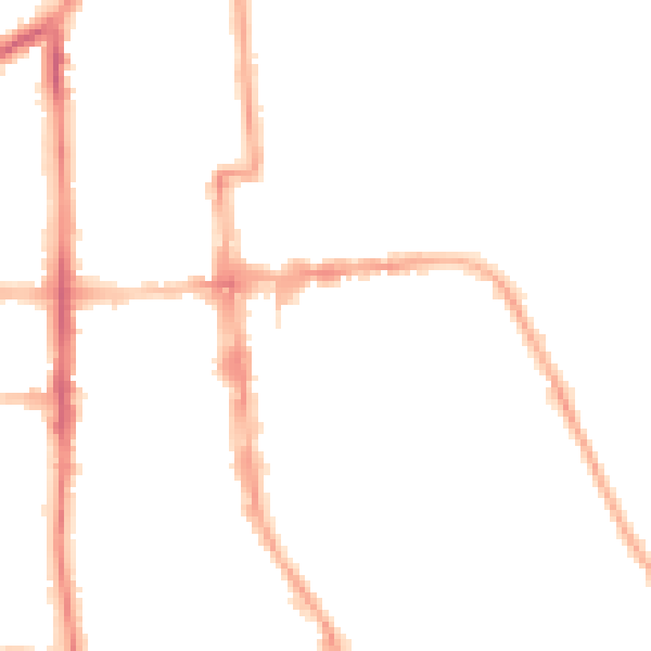 Night-time road noise heatmap for CV32 4QN