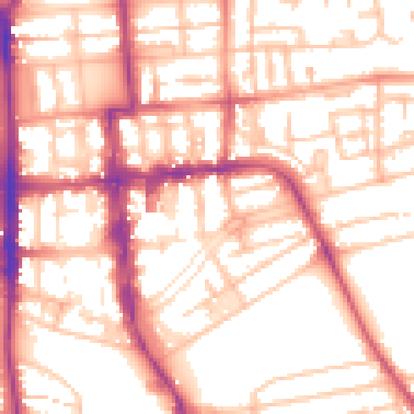 Daytime road noise heatmap for CV32 4QU