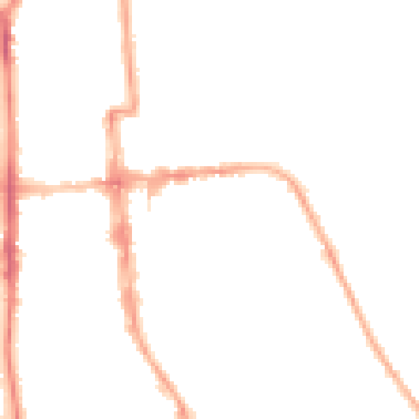 Night-time road noise heatmap for CV32 4QU