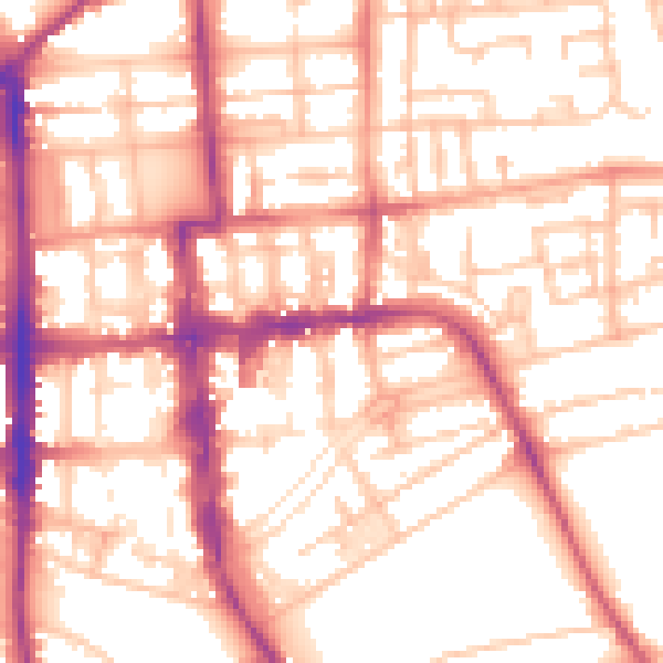 Daytime road noise heatmap for CV32 4QY