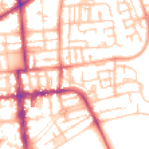 Daytime road noise heatmap for CV32 4SY