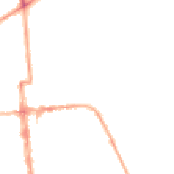 Night-time road noise heatmap for CV32 4SY