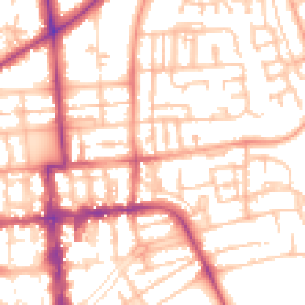 Daytime road noise heatmap for CV32 4TG