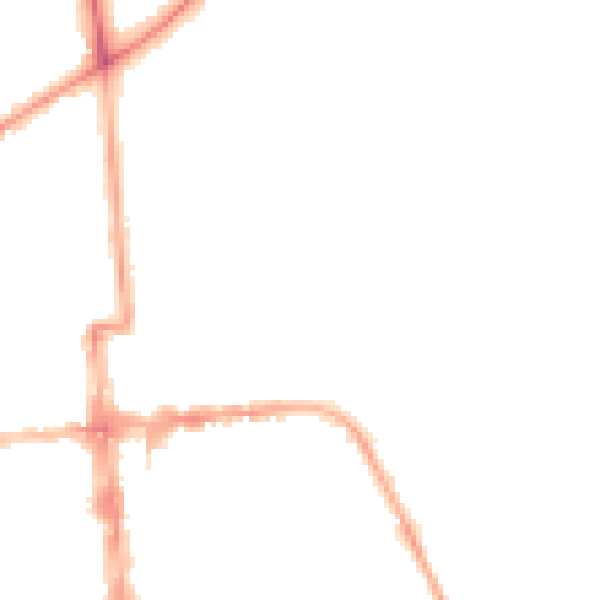 Night-time road noise heatmap for CV32 4TG