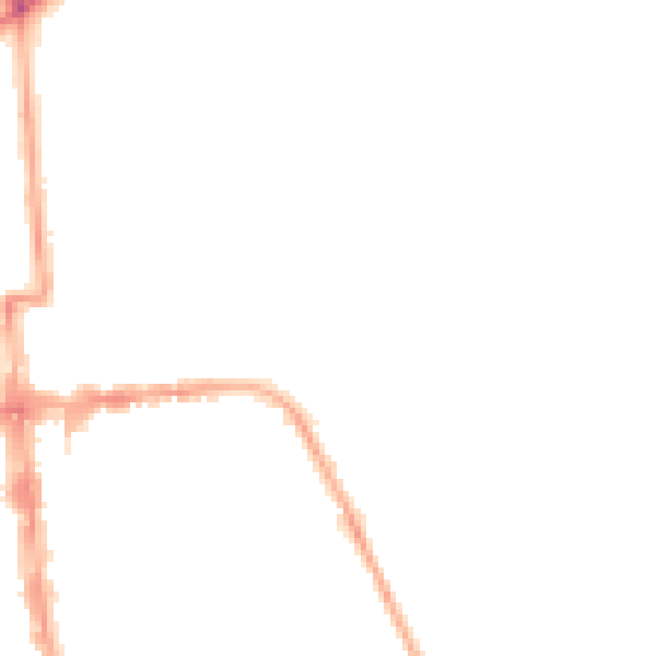 Night-time road noise heatmap for CV32 4TL