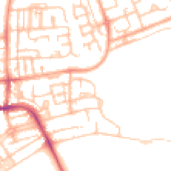 Daytime road noise heatmap for CV32 4TW