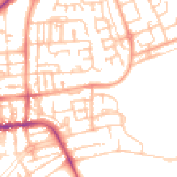 Daytime road noise heatmap for CV32 4UB
