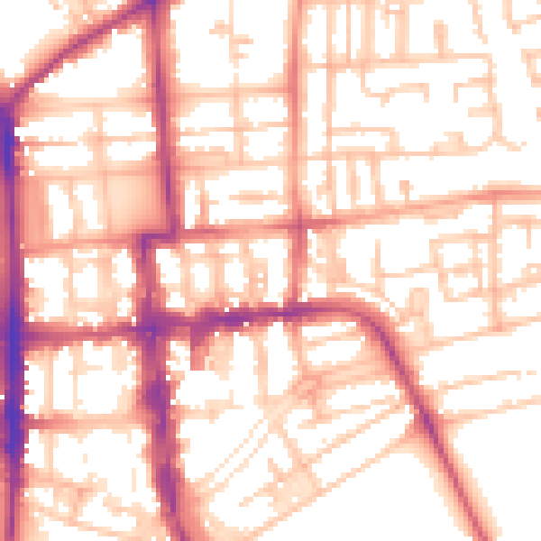 Daytime road noise heatmap for CV32 4UE
