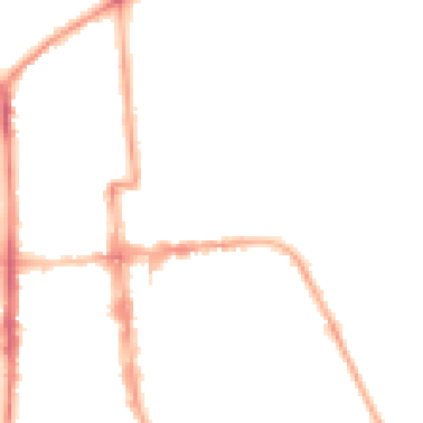 Night-time road noise heatmap for CV32 4UE