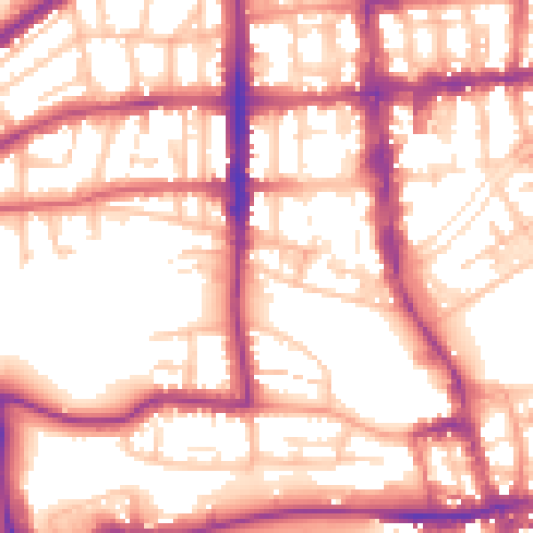 Daytime road noise heatmap for CV32 5AE