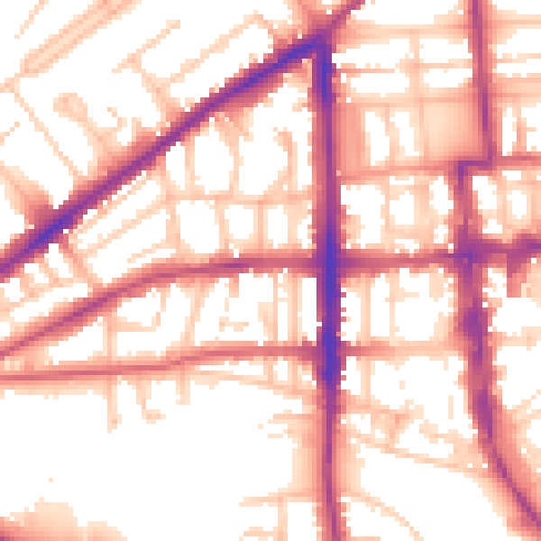 Daytime road noise heatmap for CV32 5AR