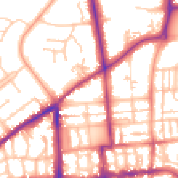 Daytime road noise heatmap for CV32 5AX