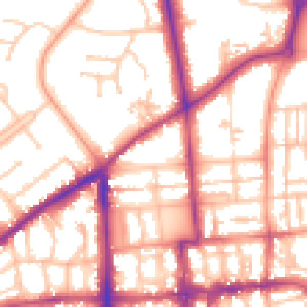 Daytime road noise heatmap for CV32 5DD