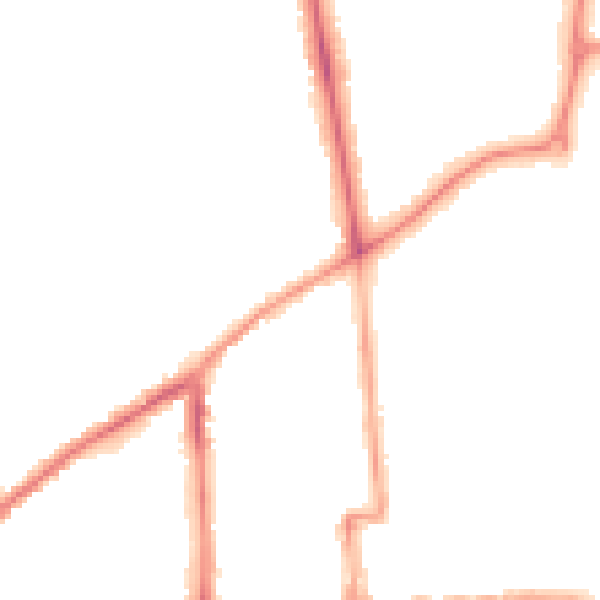Night-time road noise heatmap for CV32 5DQ