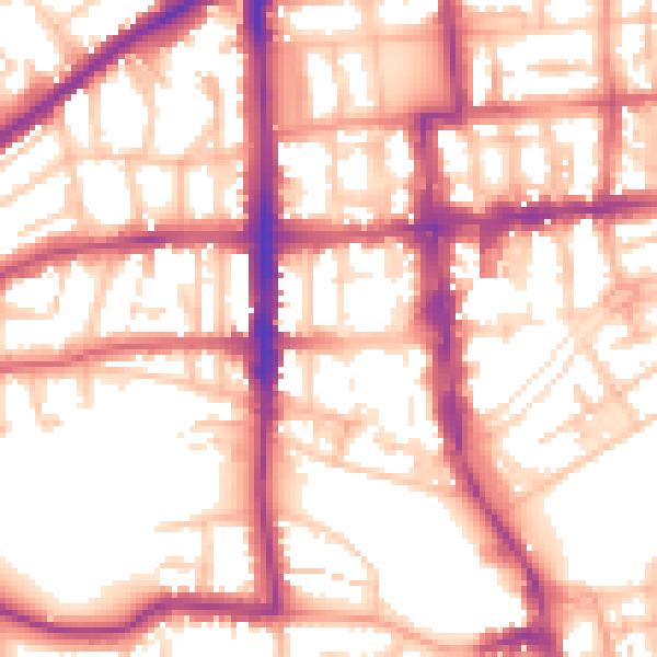 Daytime road noise heatmap for CV32 5EJ