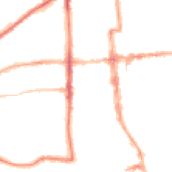 Night-time road noise heatmap for CV32 5EJ