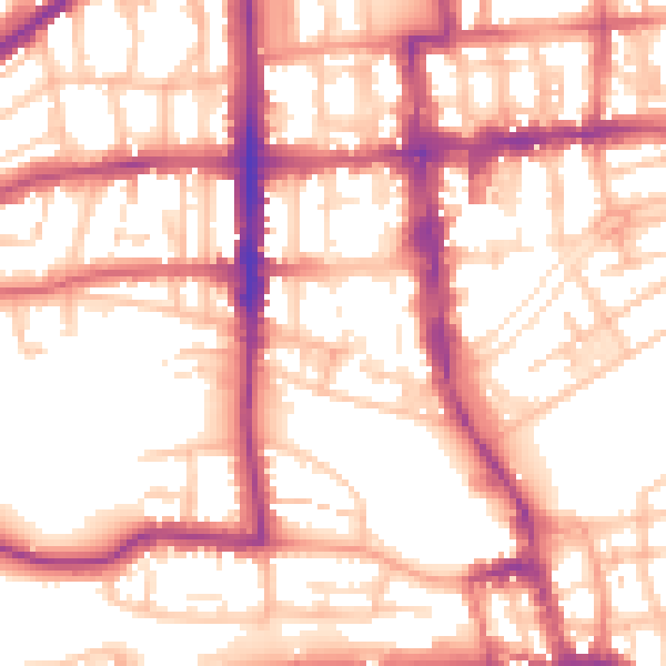 Daytime road noise heatmap for CV32 5EL