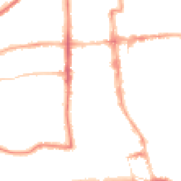 Night-time road noise heatmap for CV32 5EL