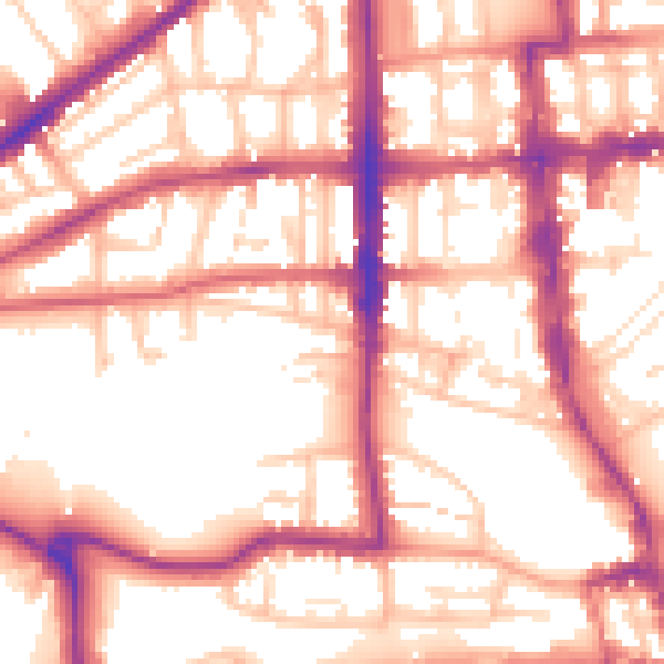 Daytime road noise heatmap for CV32 5EU