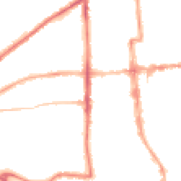 Night-time road noise heatmap for CV32 5HH