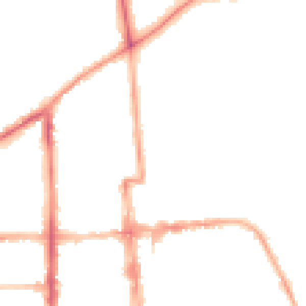 Night-time road noise heatmap for CV32 5HX